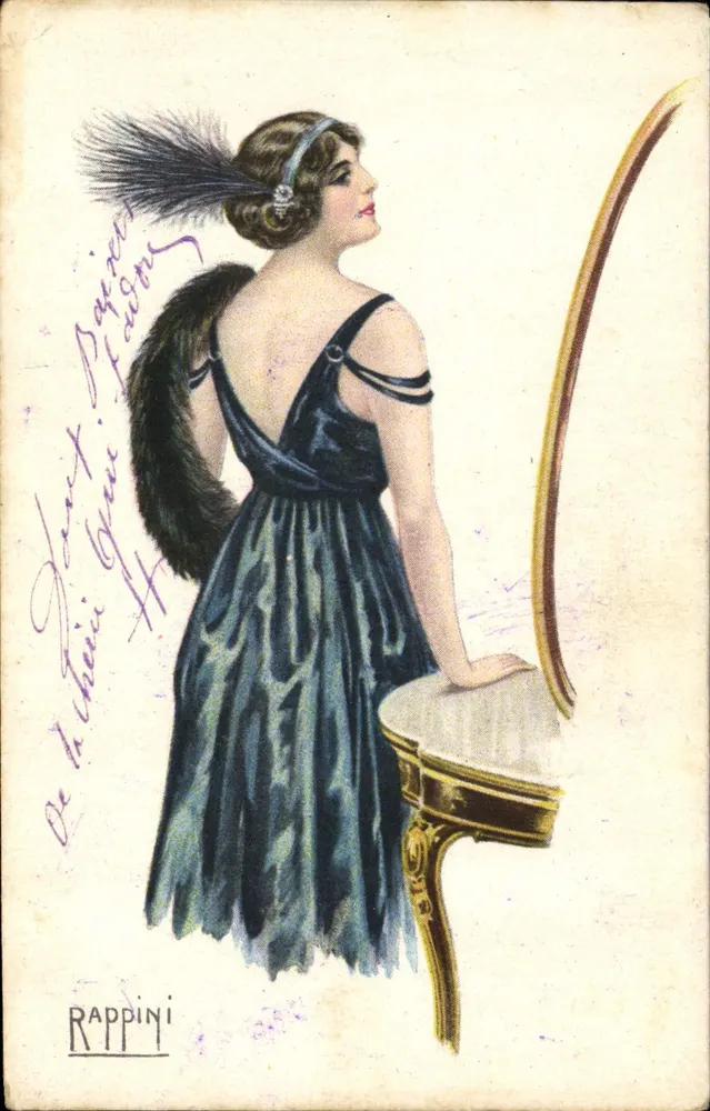 Frau in Abendkleid — Rappini — Nr. 2021 - Vorderseite