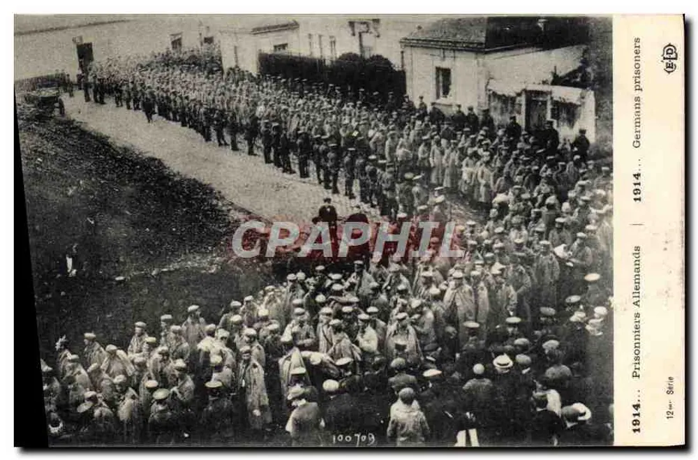 Prisioneiros Alemães — 1914 — Edição E. Le Deley, 12ª série - Frente