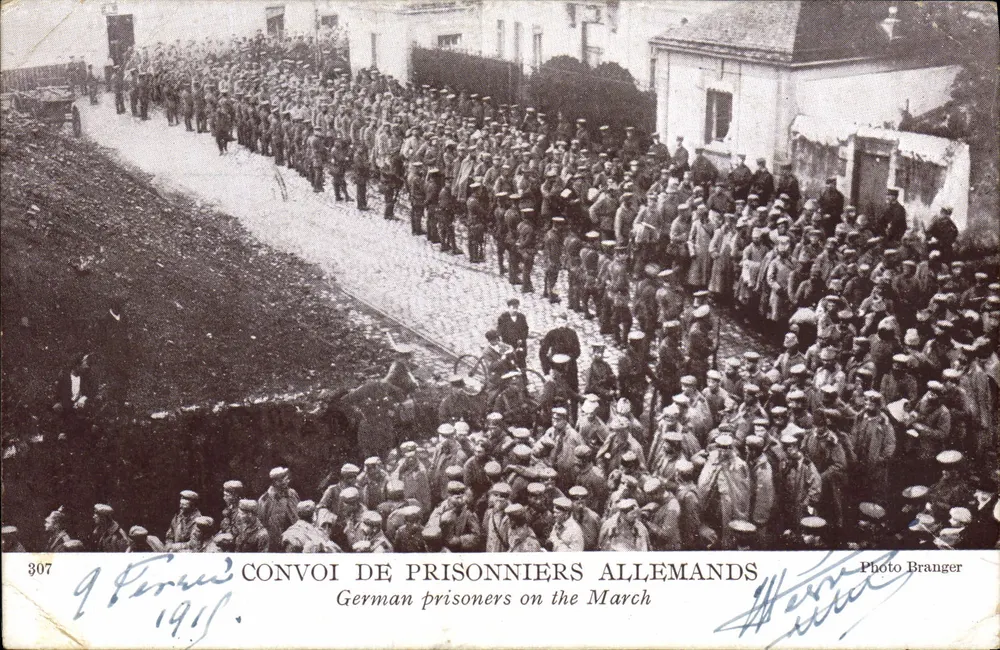 Zug von deutschen Gefangenen — Photo Branger, n° 307 - Vorderseite