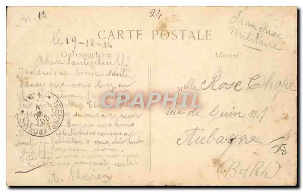 Deutsche Gefangene in Reims — Der Krieg von 1914 — L. C. H. Paris - Rückseite