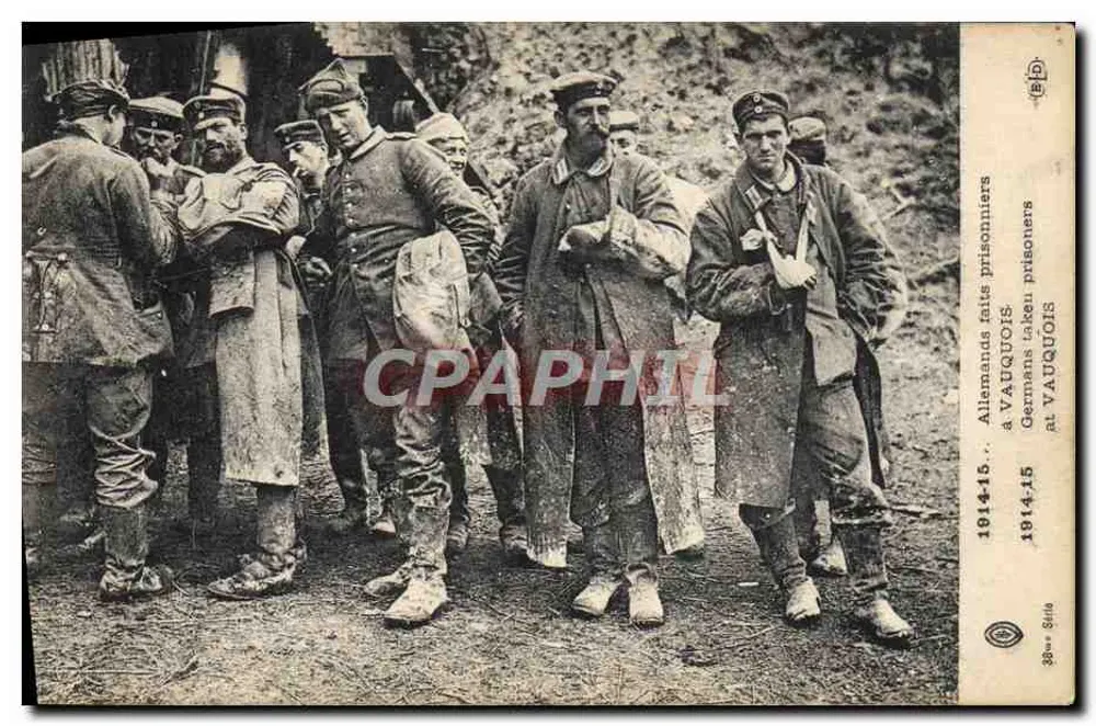 Kriegsgefangene — Deutsche in Vauquois — 1914-15 — 38. Serie — Verlag BID - Vorderseite