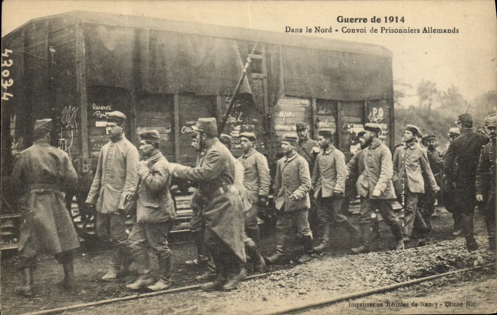 Zug deutscher Gefangener — Krieg 1914 — Imprimeries Réunies de Nancy - Oliché Rol - Vorderseite