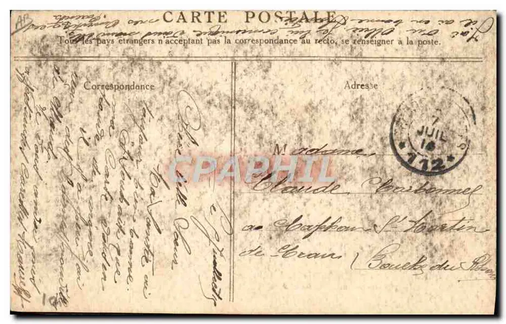 Ankunft deutscher Gefangener — Krieg 1914-15 — G. Mathièure, Verlag, 34 rue de Charonne, Paris - Rückseite