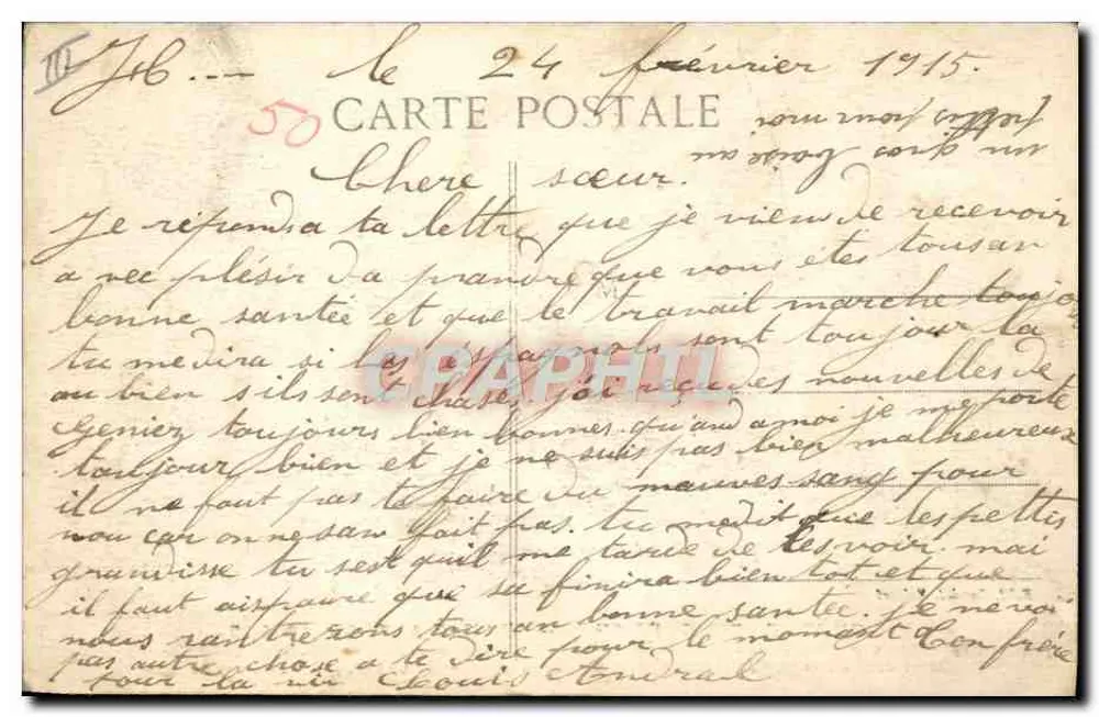 Zwei deutsche Gefangene in einem Dorf der Haute-Alsace — Edit Cardol, Belfort - Rückseite