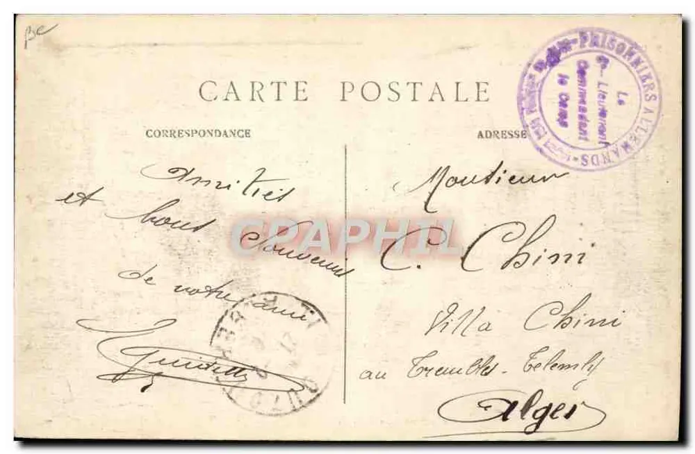 Kriegsgefangene, die an der Brückenbauarbeiten beteiligt sind — Ejema Robi — Sammlung Idéate P. S. - Rückseite