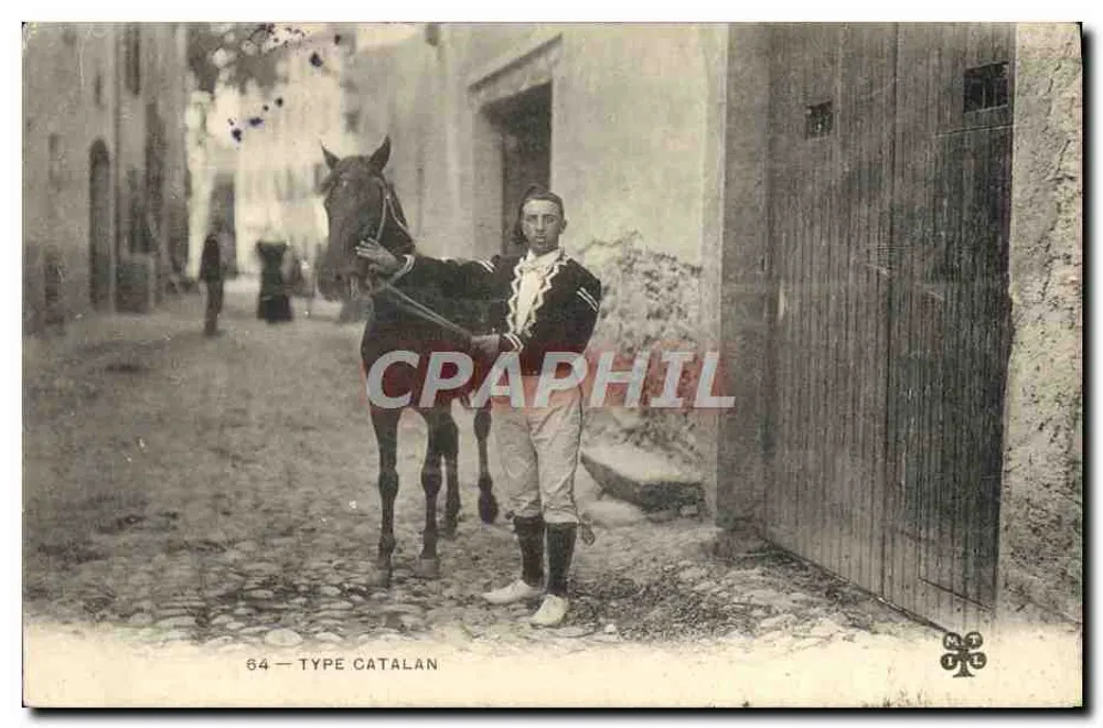 Cavaleiro e cavalo — Tipo Catalão — n° 64 - Frente