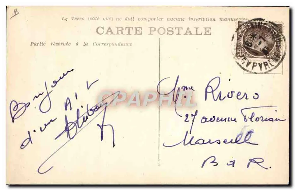 Amélie-les-Bains — Catalã tecendo meias — Edit. Salvat, Amélie-les-Bains - Verso