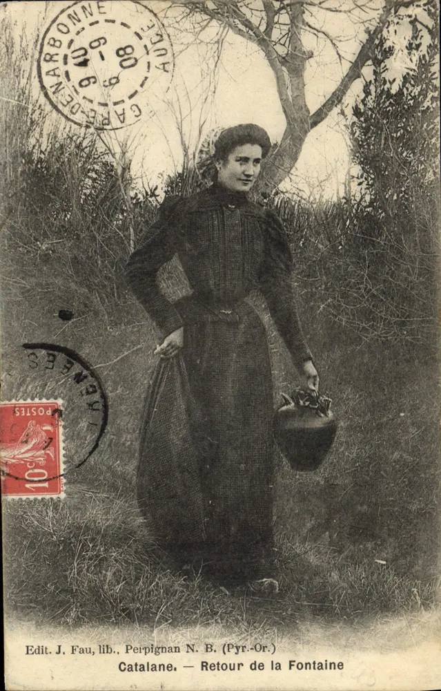 Catalana — Regreso a la Fuente — Edit. J. Fau, lib., Perpignan N. B. (Pyr.-Or.) - Anverso