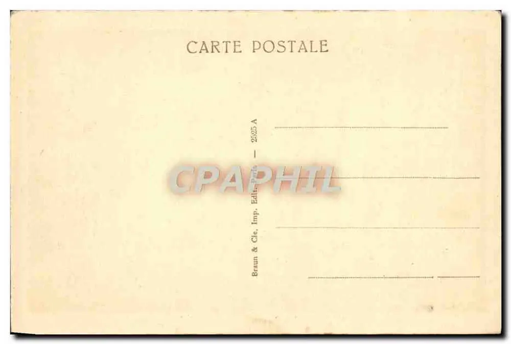 Quarto da Cama de Luís XV — Castelo de Versalhes — Braun & Cie, Imp. Editeurs, Paris — n° 2925 A - Verso