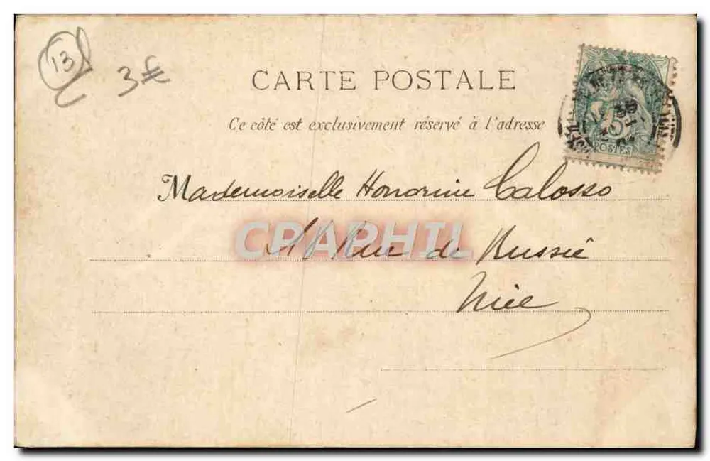 Marselha — O Palácio Longchamp — G.M. n°5 - Verso