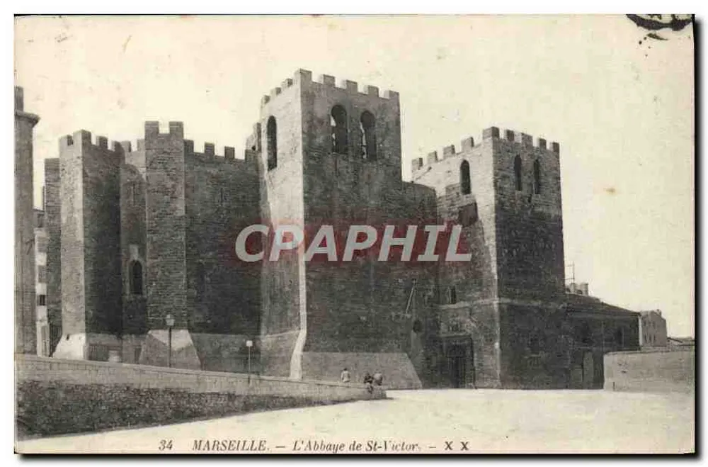 Marselha — A Abadia de São Vicente — editor desconhecido, n° 34 - Frente