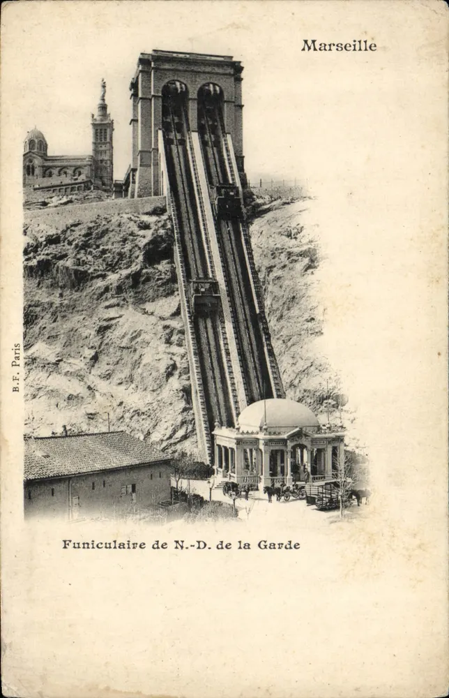 Funicular de N.-D. de la Garde — Marselha — B.F. Paris - Frente