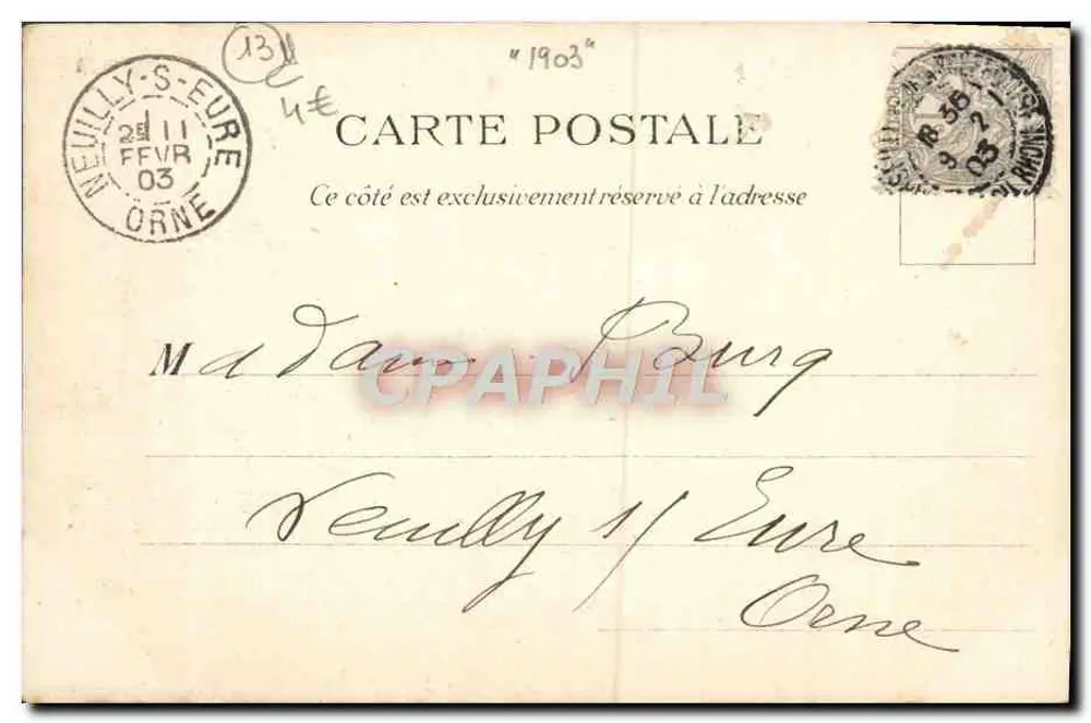 Marseille — Hotel-de-Ville — editor desconhecido, n° 8 - Verso