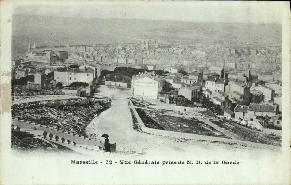 Marseille - Allgemeiner Blick von der Notre-Dame-de-la-Garde — Verlag A. Saille, Nr. 72 - Vorderseite