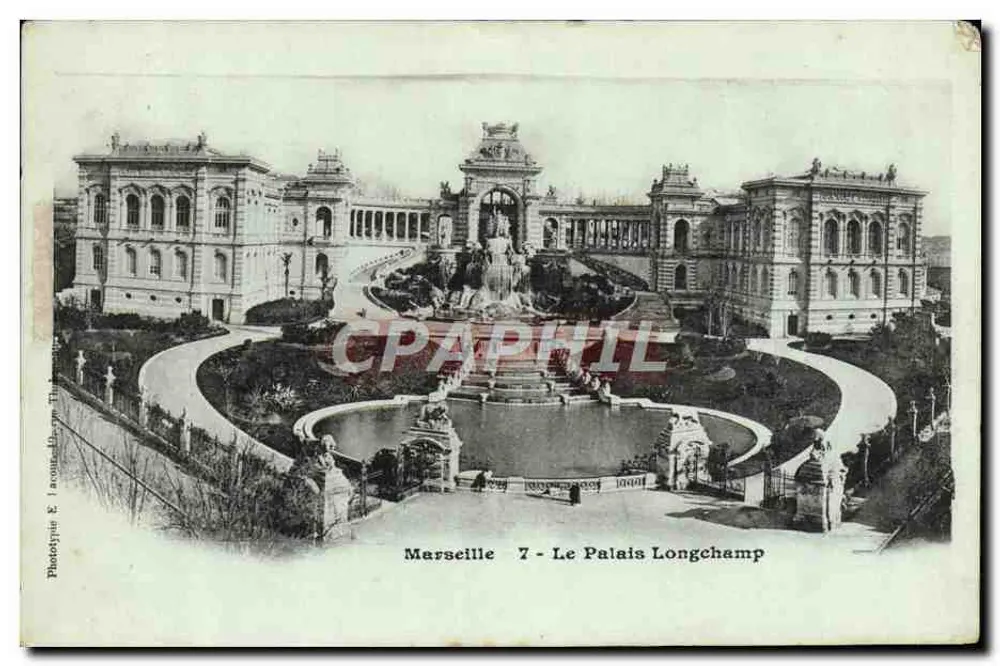 Marseille - O Palácio Longchamp — Fotógrafo E. Jacquot, n°7 - Frente