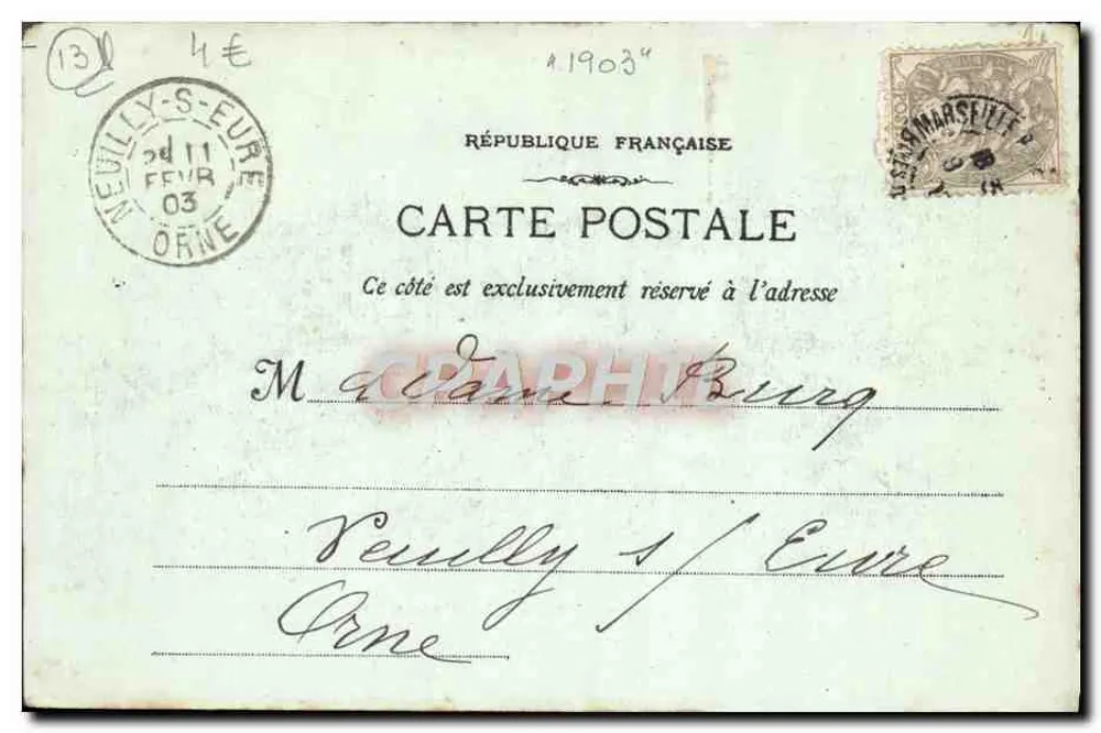 Marseille - O Palácio Longchamp — Fotógrafo E. Jacquot, n°7 - Verso
