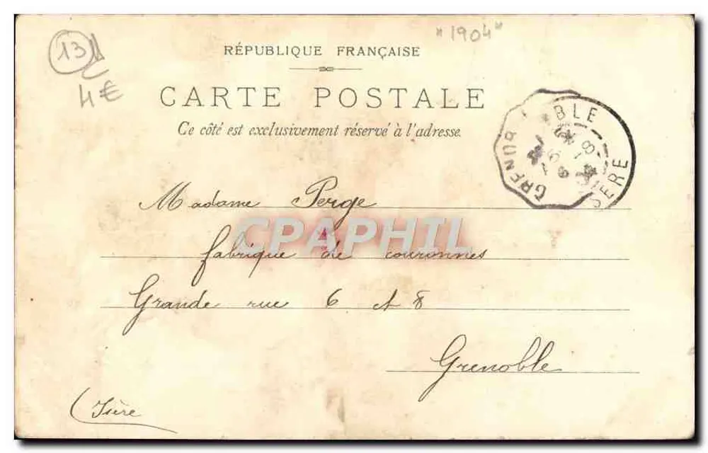 Nossa Senhora da Guarda — Marselha — editor G. Martillère, Vichy - Verso