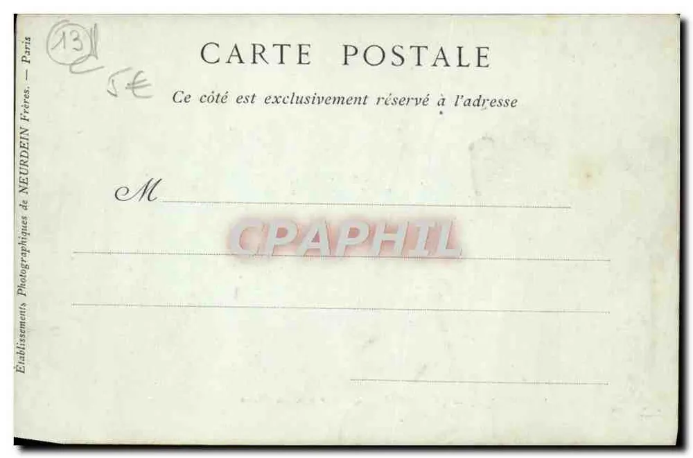 Marseille — Fort Saint-Jean, Ansicht vom Pharo — Collections ND Phot - Rückseite