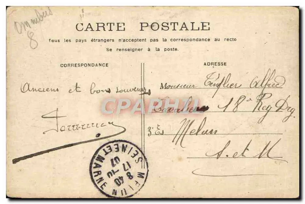 Place de la République — Hôtel de Ville de Paris — éditeur anonyme, n° 50 - Rückseite