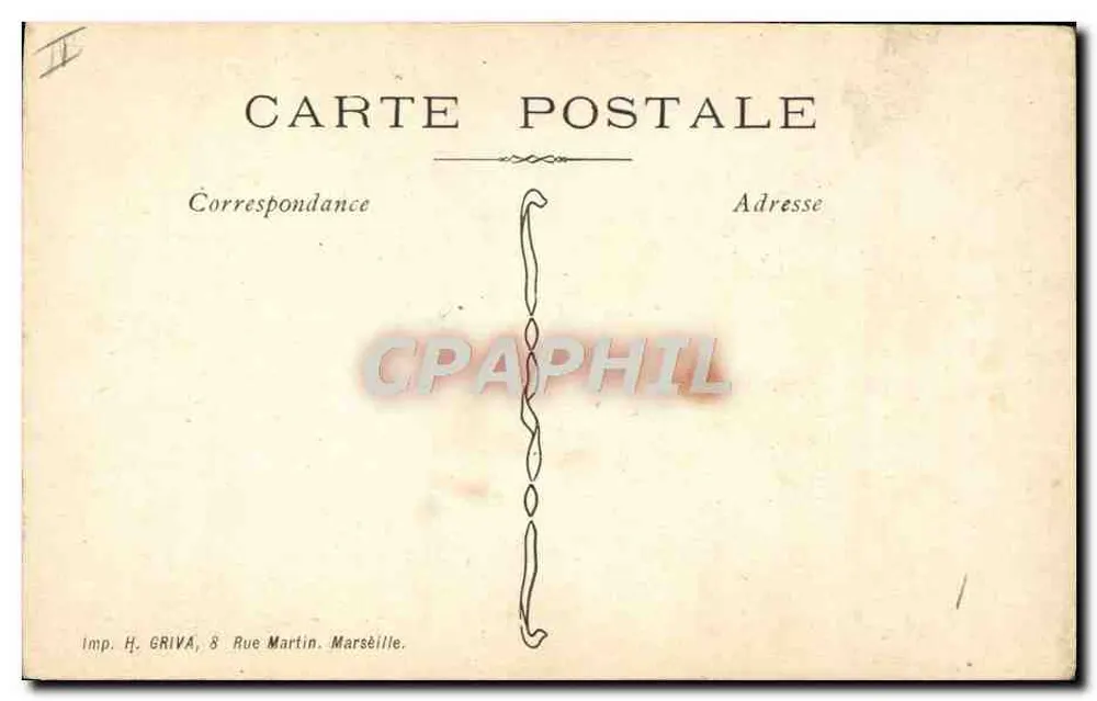 Lully dans le rôle de J. Garibaldi — portrait en costume — éditeur H. Griva, Marseille - Verso