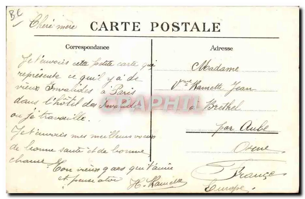 Parigi — I Nostri Valorosi Invalidi — J.H. Écorce, n°442 - Verso