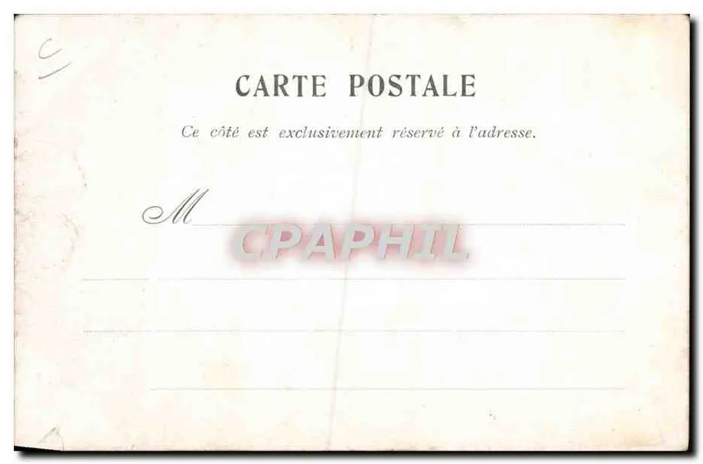 Caricatura de François Coppée — santo com harpa — pintura de Sirat, Depositado-Paris - Verso