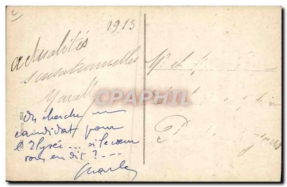 O desembaraço do Sr. De Gaulle — Em direção a Callembay — caricatura política - Verso