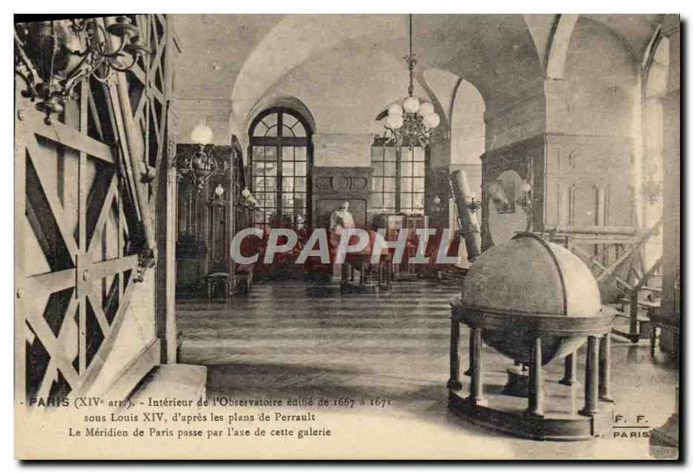Interior do Observatório em Paris — segundo os planos de Perrault — editor F. F. PARIS - Frente