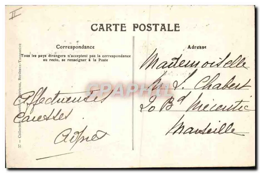 TANANARIVE — L'Observatoire d'Ambohimpona — Éditeur inconnu, n° de série non visible - Verso