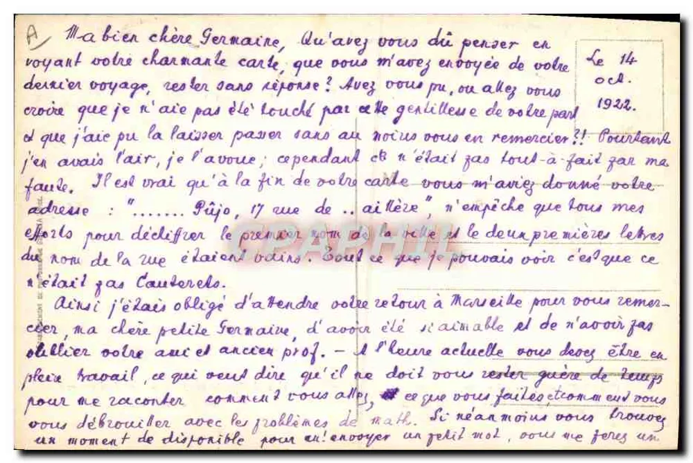 Observatorium von Nizza - Mont Gros — Giletta-Ausgabe, Nr. 102 - Rückseite