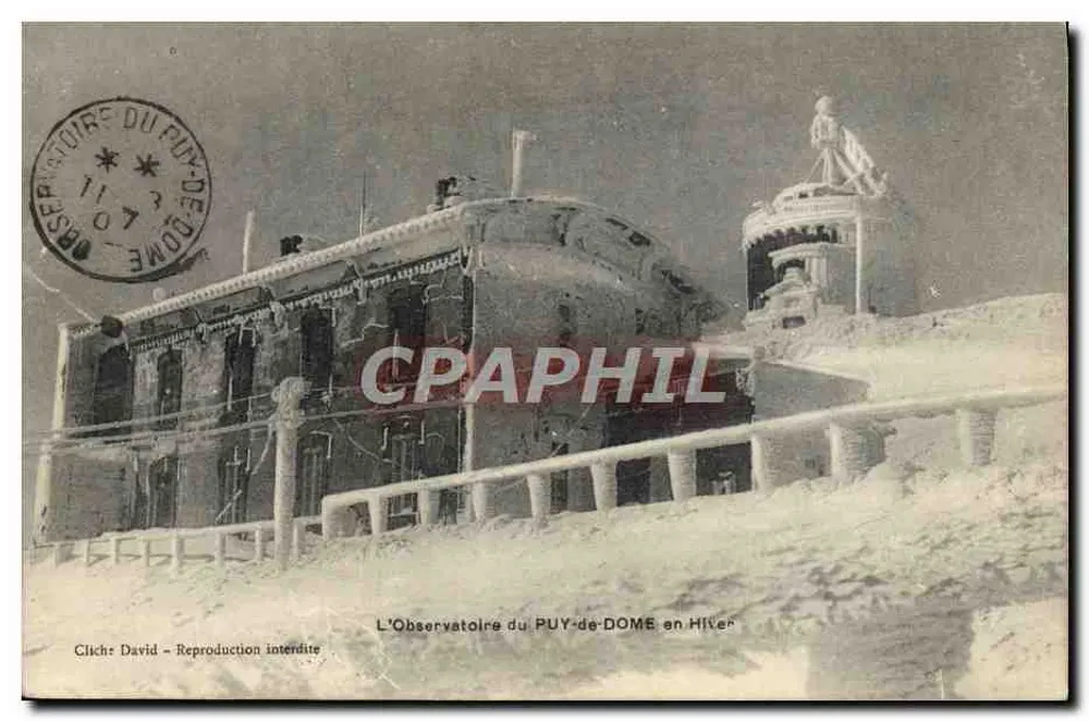 Das Observatorium des PUY-DE-DOME im Winter — Foto von David - Vorderseite