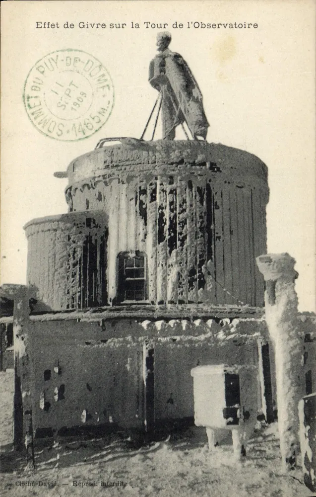 Eiswirkung auf die Observatoriumsturm — Puy-de-Dôme — Cléché David - Vorderseite