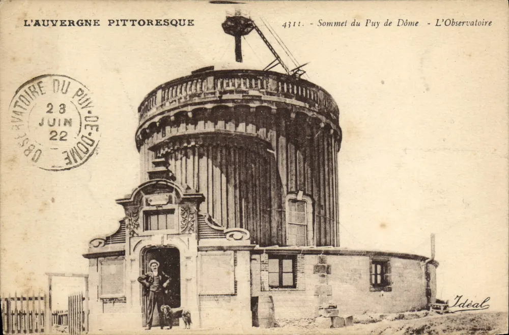 Cume do Puy de Dôme - O Observatório — L'Auvergne Pittoresque, n°4311, editor Idéal - Frente
