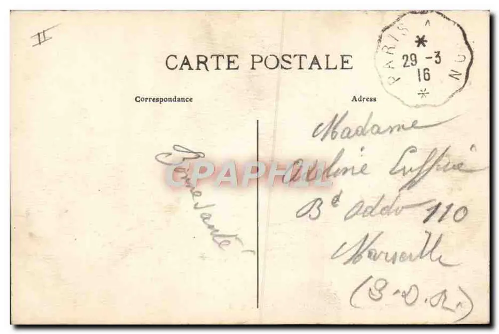 LYON — Ein Eckchen des Parks in Richtung Observatorium — E. R. - Rückseite