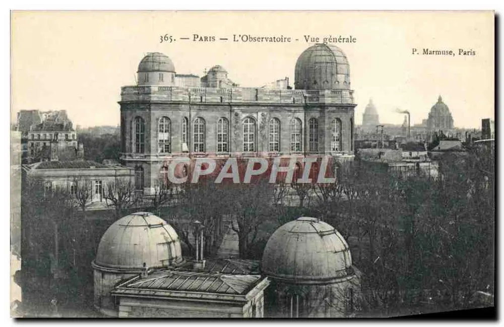 Paris — O Observatório — Vista geral — P. Marmuse, Paris, n° 365 - Frente
