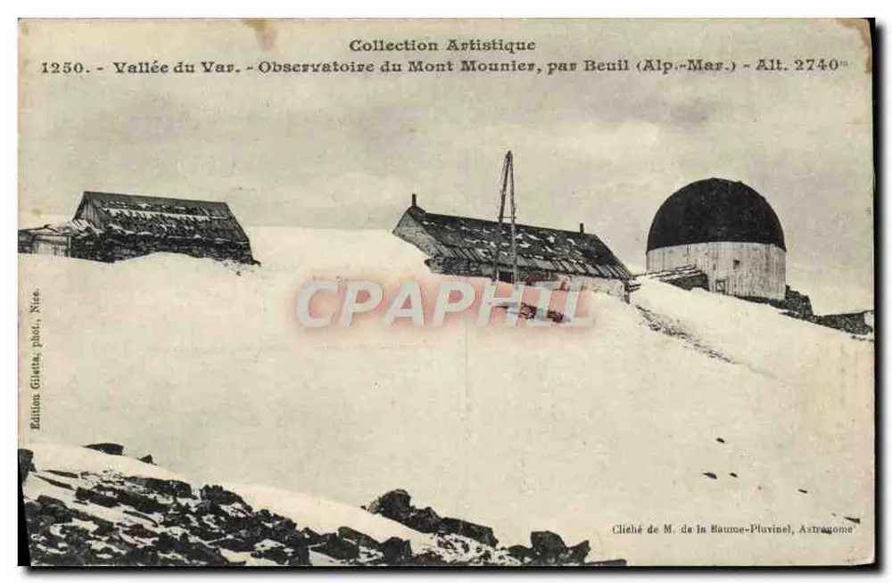 Tal des Var - Observatorium des Mont Mounier, von Beuil (Alp.-Mar.) - H. 2740m - Vorderseite