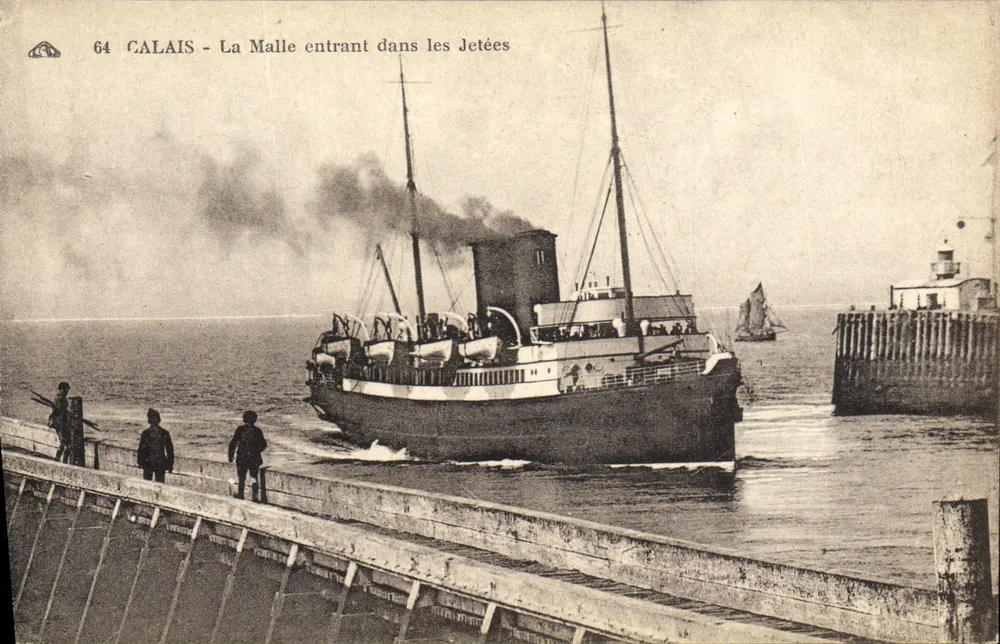 Calais - Der Dampfschiff, das in die Docks einfährt — n° 64 - Vorderseite