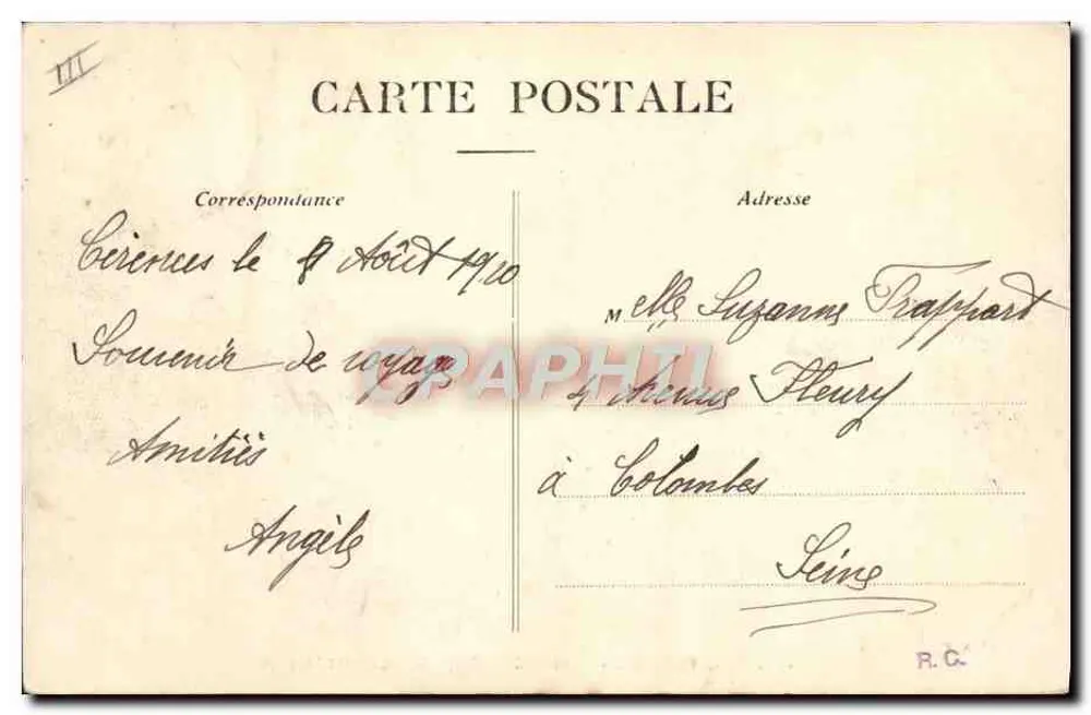 Die Küste des Ärmelkanals — Dampfer verlässt den Hafen — Coll. A. P. - Rückseite