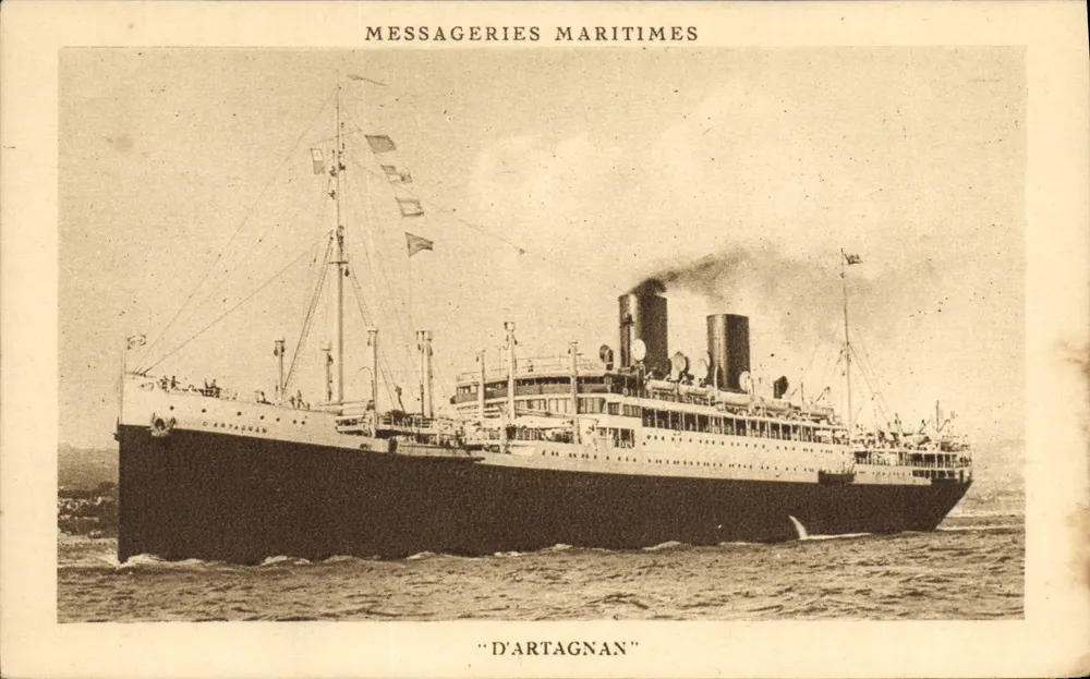 Der Dampfer "D'Artagnan" — Messageries Maritimes — Verlag Imp. Daunissat, Paris - Vorderseite