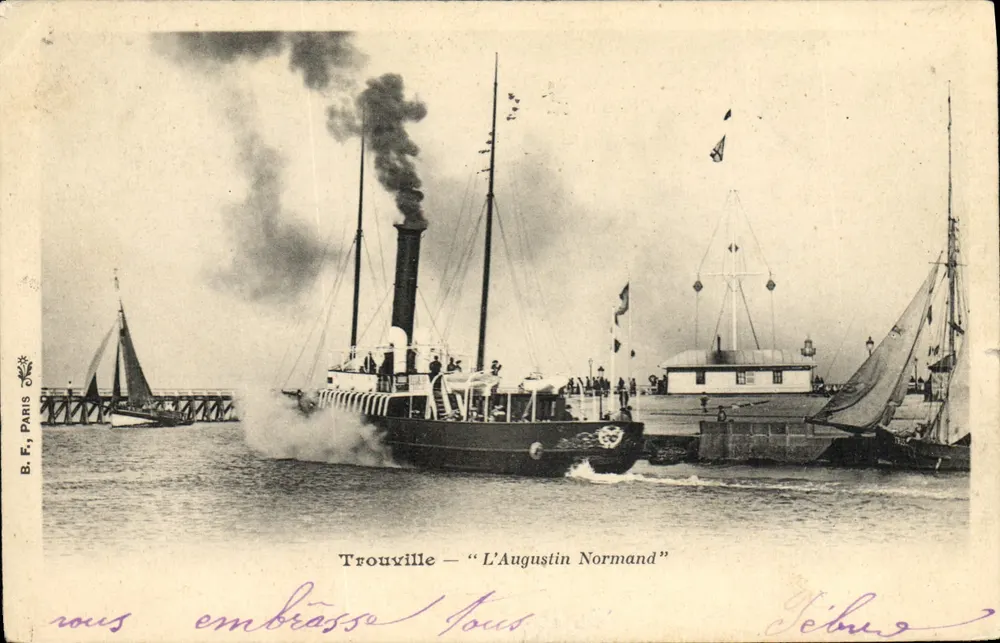 Trouville — A Vapora « L'Augustin Normand » — B.F. Paris - Frente