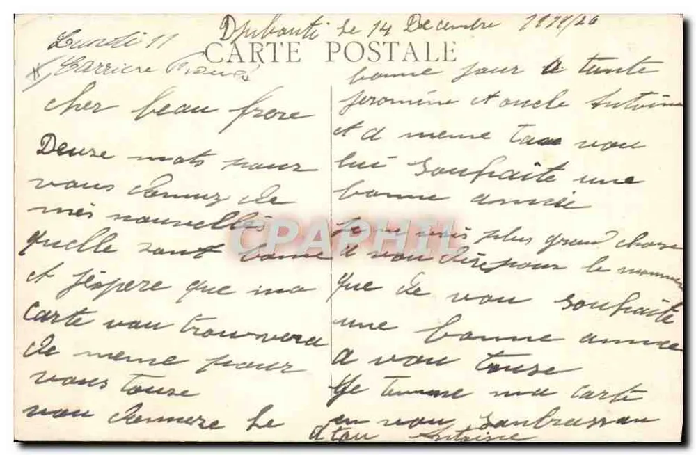 S.S. D'ARTAGNAN — Dampfer der Messageries Maritimes (auf großer See) — Verlag nicht sichtbar - Rückseite