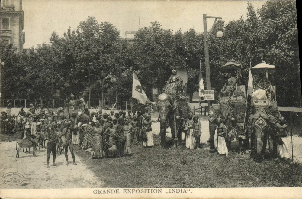 Grande Exposição "India" — Dresden — edição Dresdner Postkarten - Frente