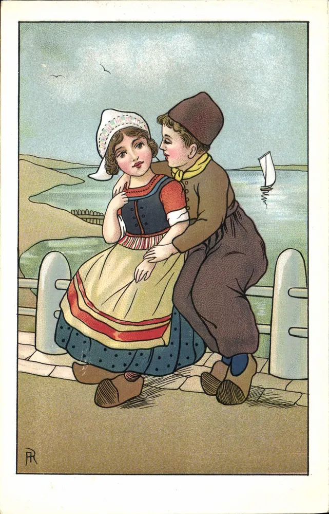 Kinder am Kai — Illustration — Verlag nicht sichtbar - Vorderseite