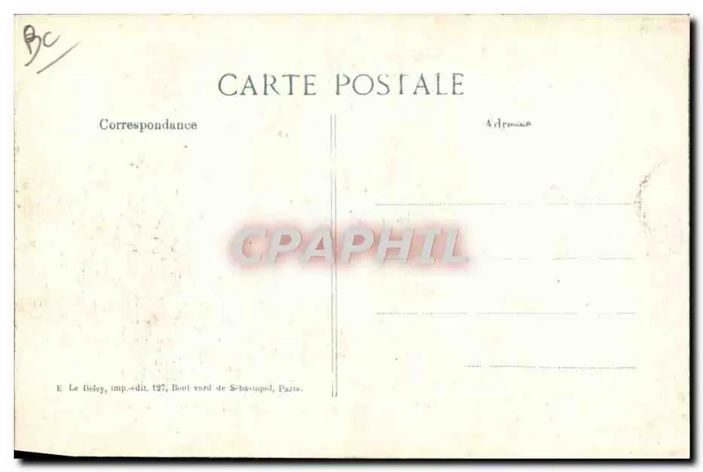 Prisioneros alemanes en COMPIÈGNE — E. Le Deley, editor 1927, Boulevard de Sébastopol, París - Reverso