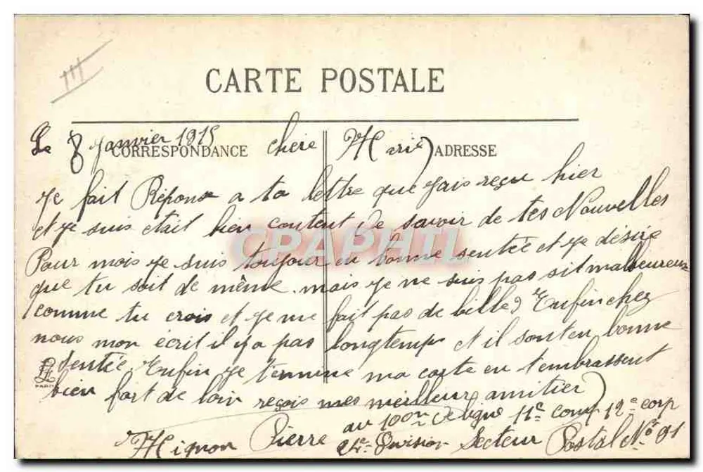 Kolonne deutscher Gefangener — Foto Branger — n° 307 - Rückseite