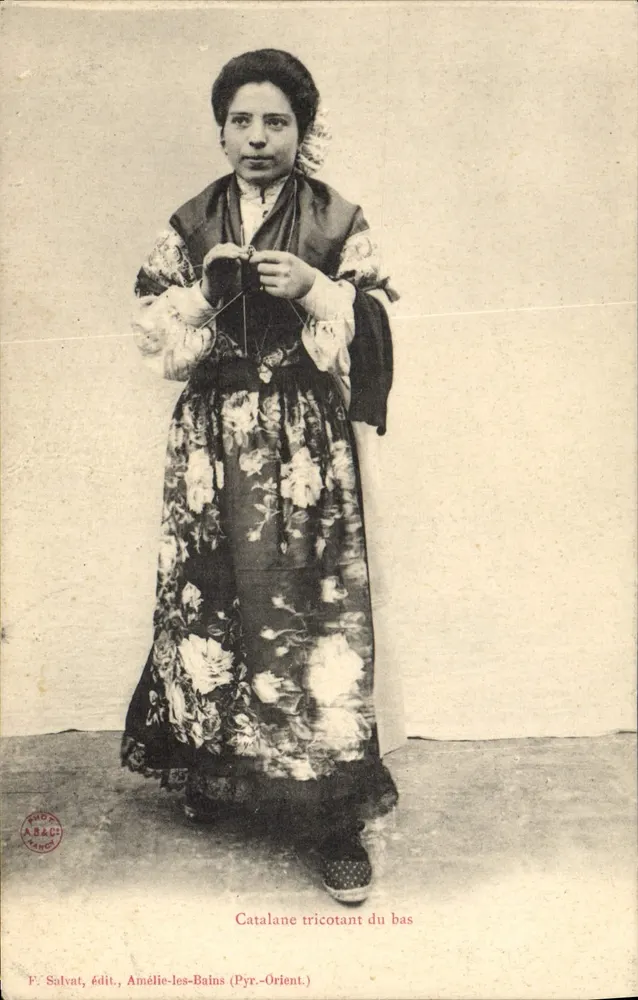 Catalã tecendo de baixo — Amélie-les-Bains (Pyr.-Orient) — F. Salvat, editor - Frente