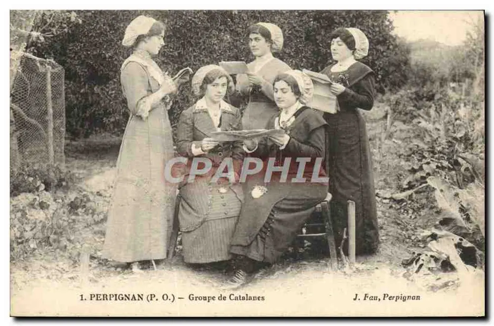 Perpignan (P. O.) — Grupo de Catalanas — J. Fau, Perpignan - Frente