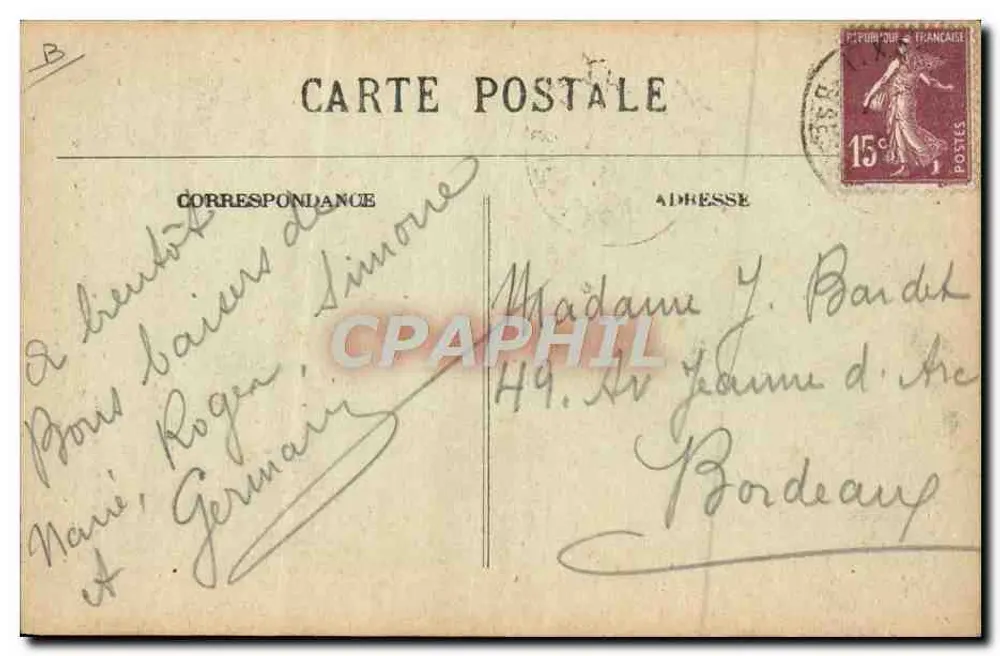 As Pirineus Ilustradas — A Sandalière e a Portadora de Água — Marcel Delboy, Bordeaux, n°53 - Verso