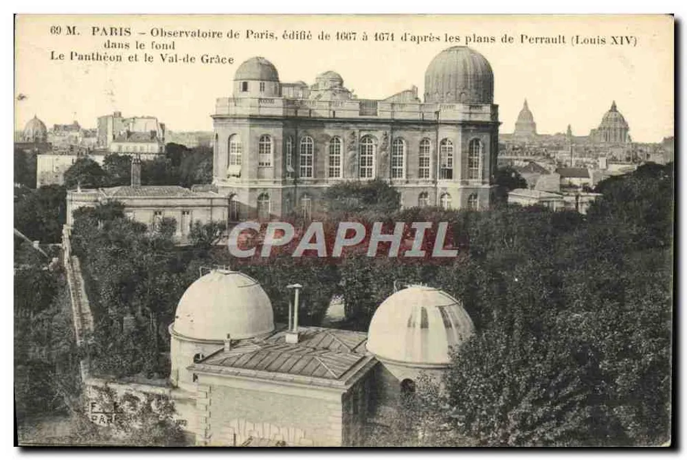 Paris – Pariser Observatorium – Der Panthéon und das Val-de-Grâce im Hintergrund – F. Fleury, photo-druck-verlag, Paris - Vorderseite