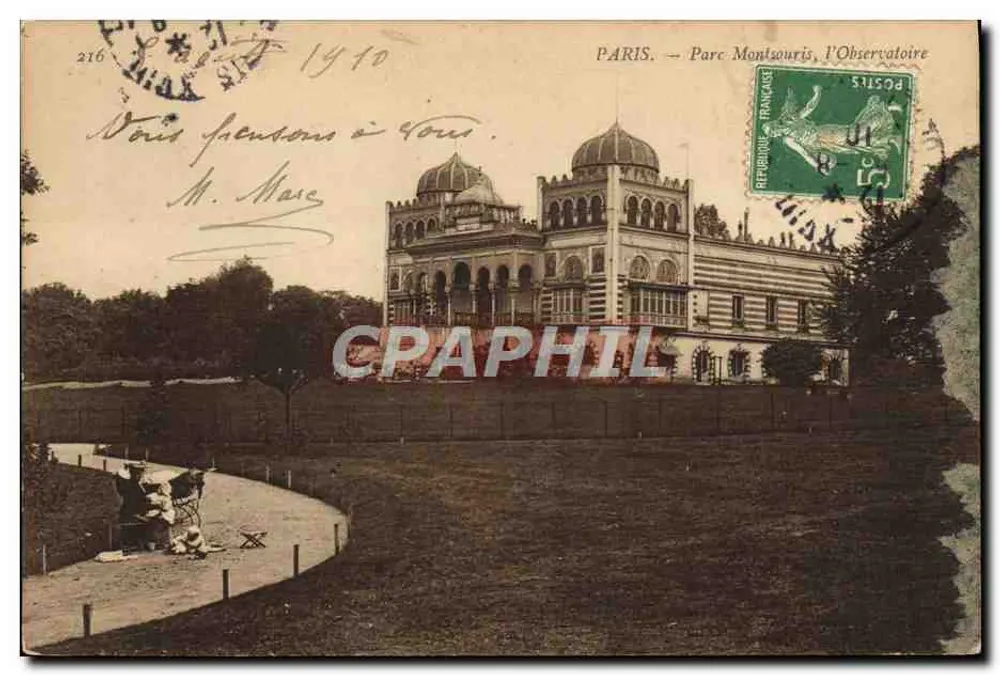 PARIS — Parc Montsouris, Das Observatorium — unbekannter Verlag, Nr. 216 - Vorderseite